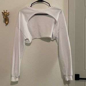Cropped shrug fleece top